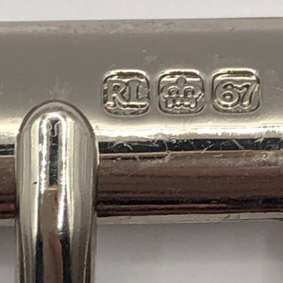 Ralph Lauren RL Crown 67 Brown Reptile Embossed Genuine Leather Belt Size M - Picture 4 of 14